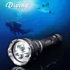 Professional deep dive 3x Cree rechargeable super bright magnetic scuba dive lights military diving equipment