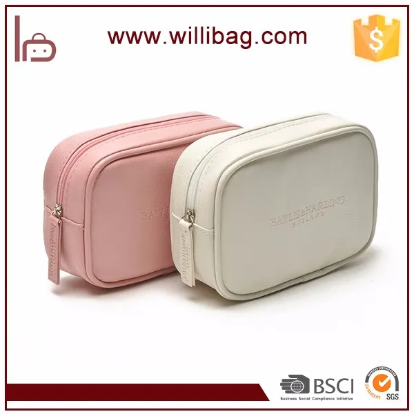 China Manufacturer Zipper Storage Bag Makeup Bag Leather Cosmetic Bag