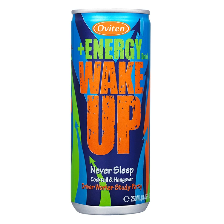 
250ml Aluminium Canned Wake Up Energy Drink 