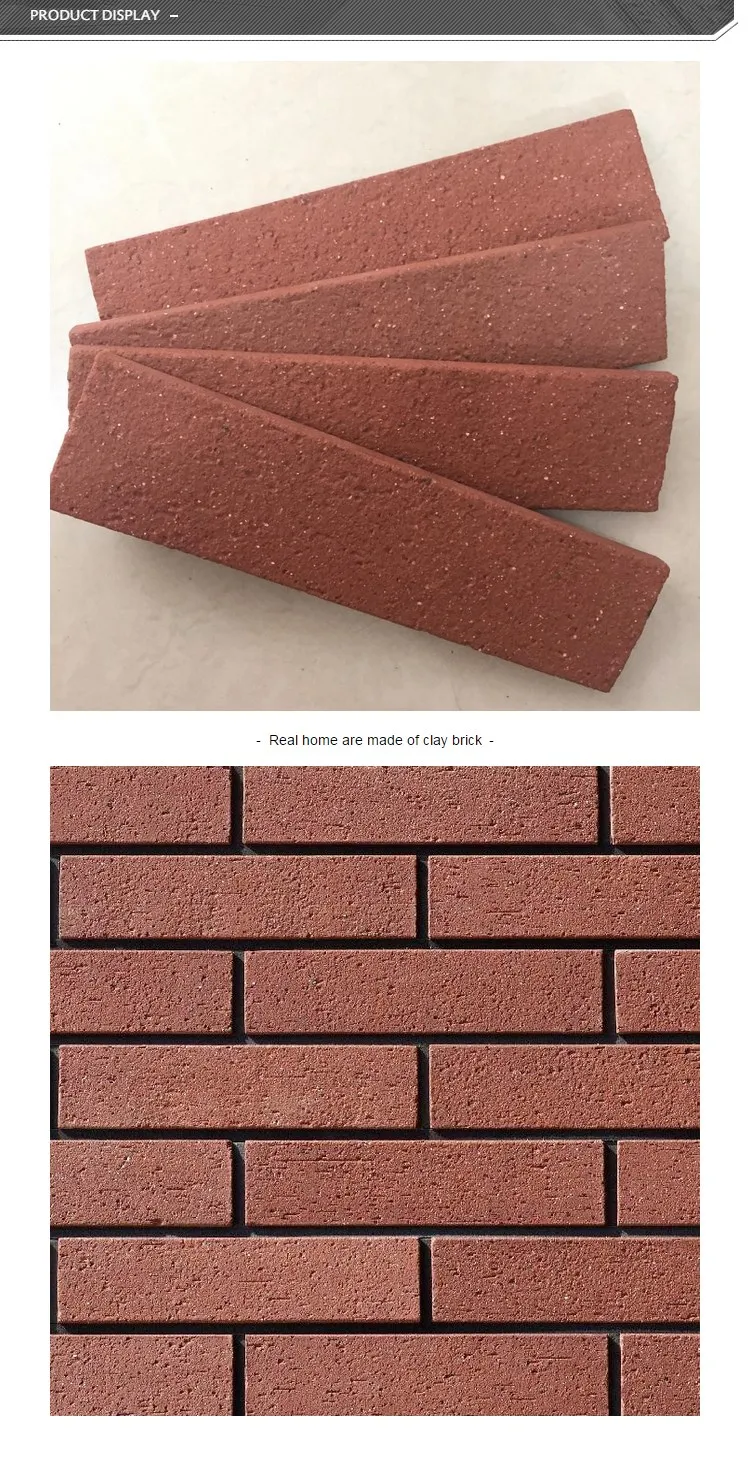 Extruded And Fired Brick Veneer Tiles For Wall Decorative With Cheap Price And Good Quality