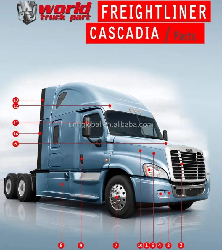 Aftermarket Truck Parts Freightliner Cascadia Front Bumper Grille