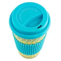

Reusable Bamboo Coffee Cup Travel Tea Mug with Lid & Sleeve - Biodegradable, Sustainable, Eco & Environmentally Friendly Product