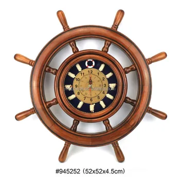 Wooden Nautical Knots Frame Ship S Wheel With Clock Decorative Wooden Nautical Knots Frame Ship S Wheel With Clock Decorative Gifts Souvenir