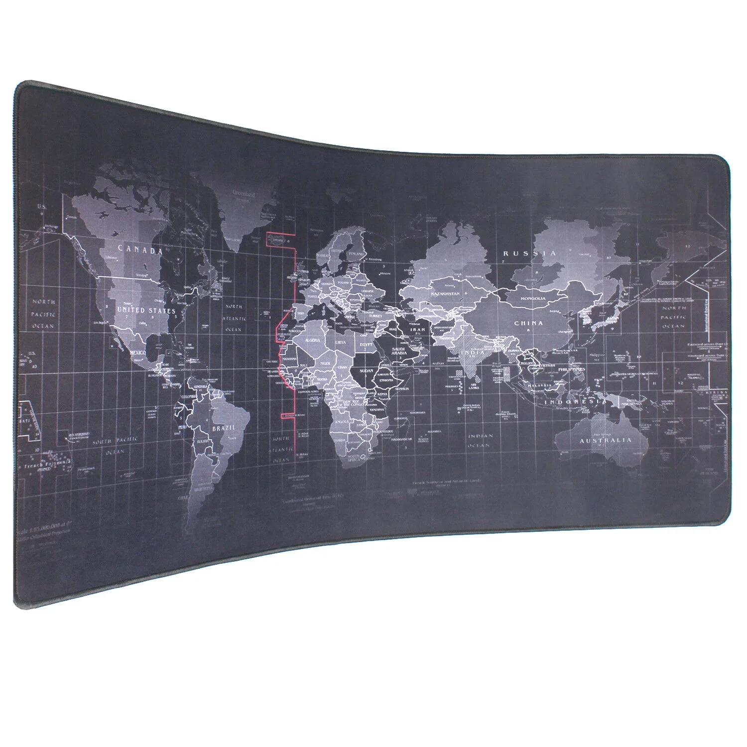 Custom Waterproof Non-slip Rubber Base Large Word Map Gaming Mouse Pad Desk Pad