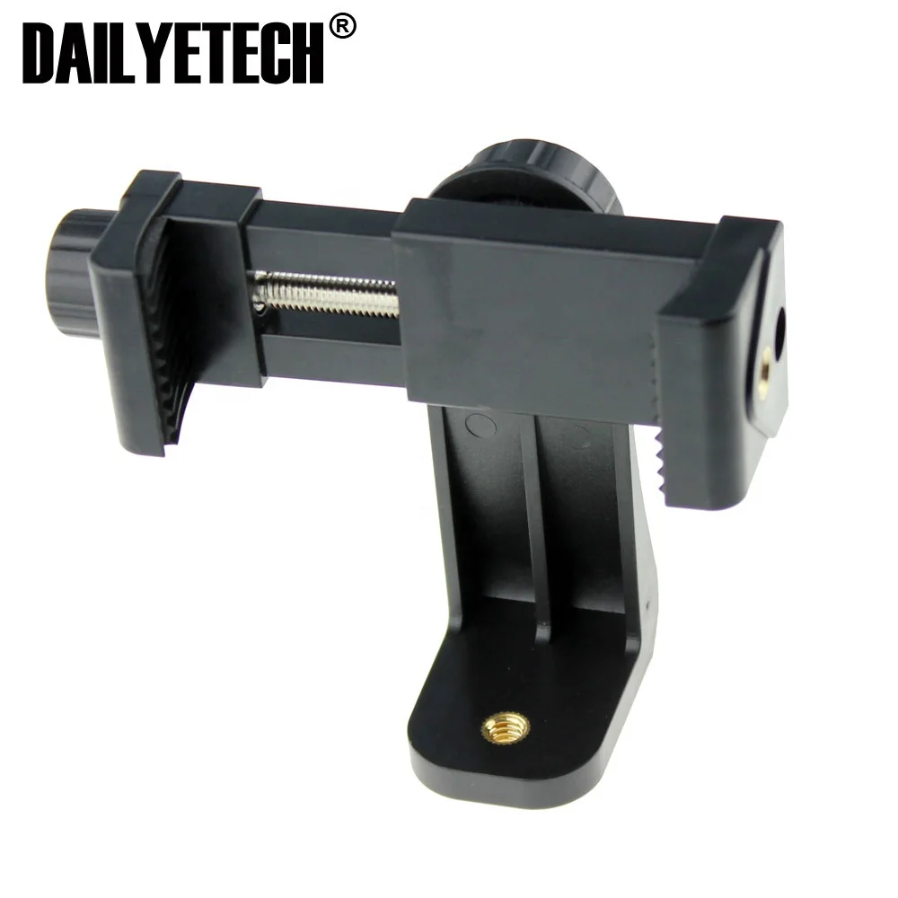 

Universal 1/4 Screw Hole Phone Clip 360 Degree Rotatable Mobile Phone Clamp Broadcast Bracket for Tripod, Black