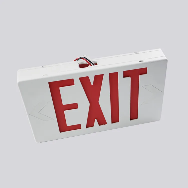 UL listed cheap price 120/277V green red letters rechargeable emergency light led emergency exit sign light