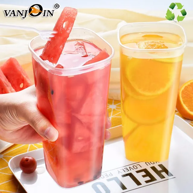 Injection 960 Ml 32 Oz Milk Tea Cups Disposable Quartet Fruit Drink