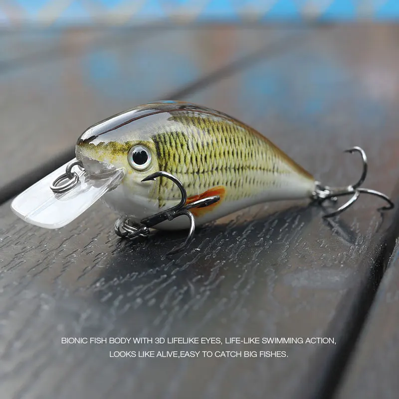 
Accept ODM / OEM 6cm 12.6g treble hooks artificial fishing bait wholesale crank fishing lures 