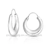 Hoops Earrings One Inch Half Moon