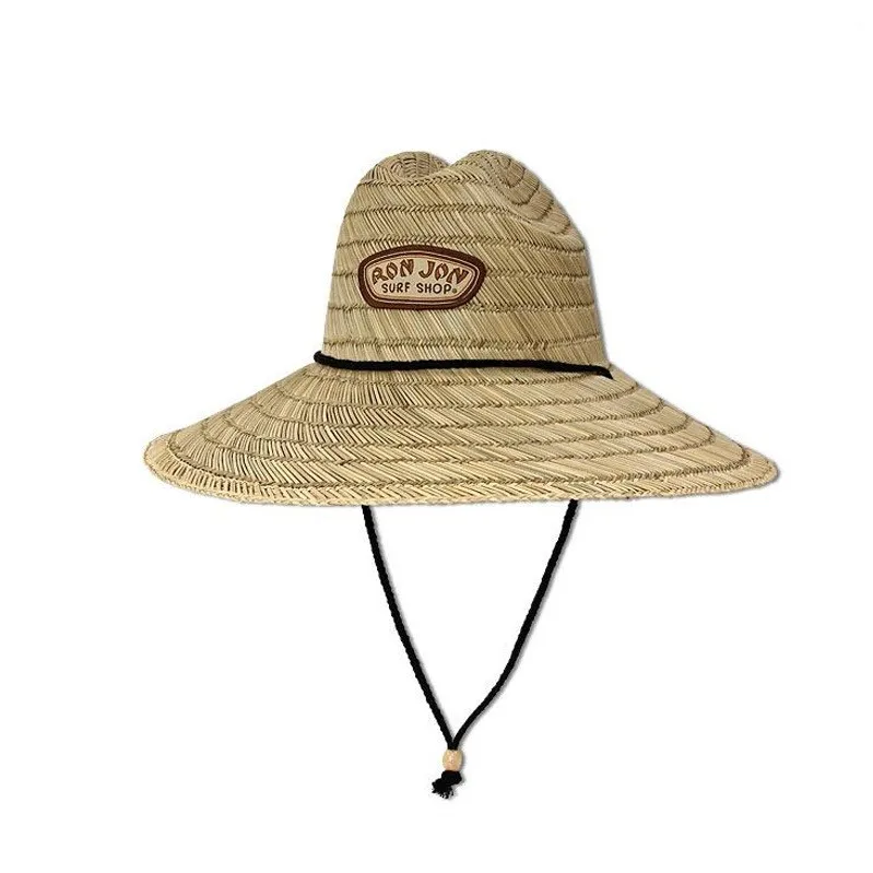 Oem Beach Surf Cap Men's Lifeguard Straw Hat Wide Brim Farmer Sun Hat ...