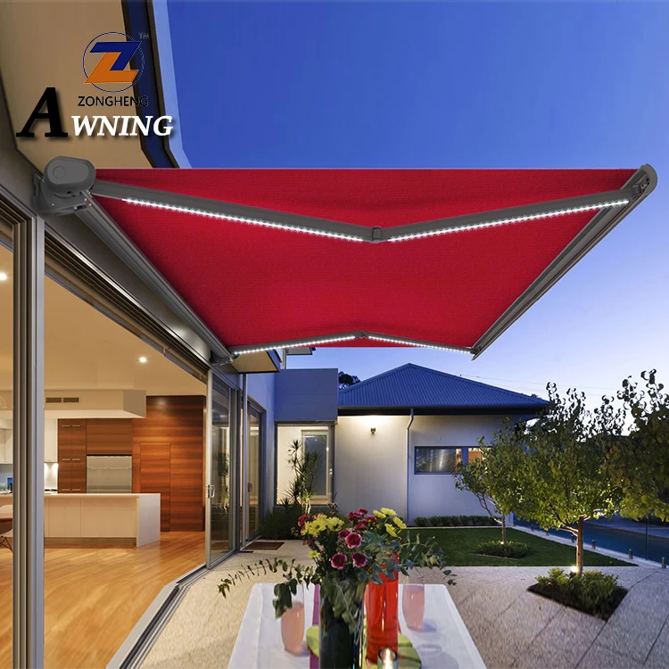 
Garden Decoration Full Cassette Sided Retractable Aluminum Awning 