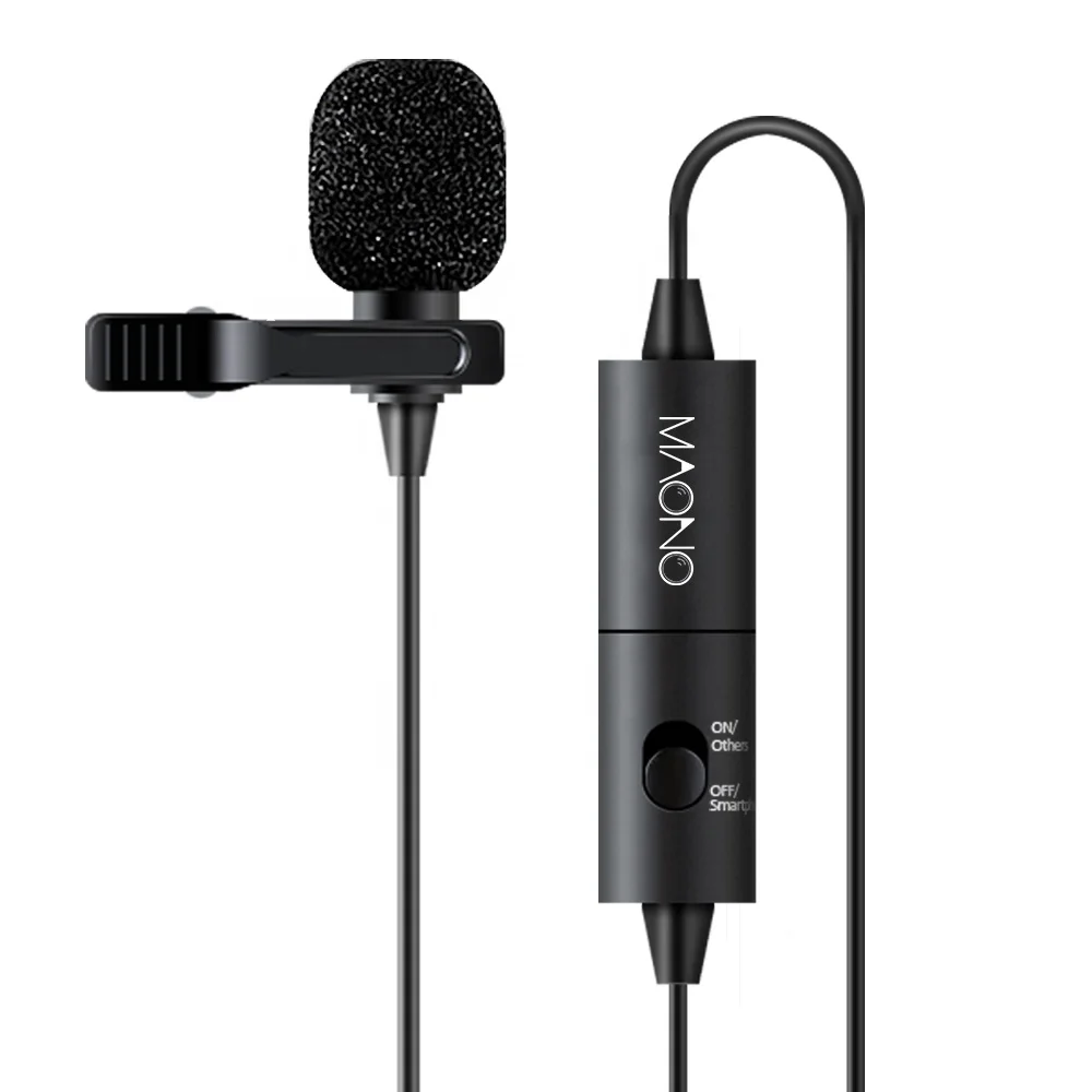 

Hot selling electret condenser multipurpose lavalier microphone, Black