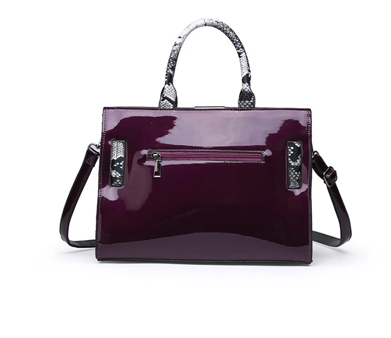 
New fashion pu leather bag ladies handbag snake pattern leather tote bag 