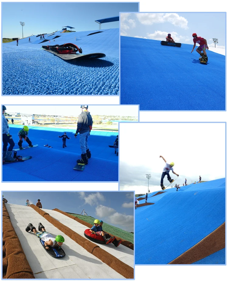 Artificial ski grass turf slope dry ski slope
