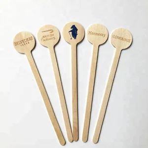Custom wooden cocktail stirrer wooden drink stirrers cocktail drink swizzle stick wooden wedding drink stirrers