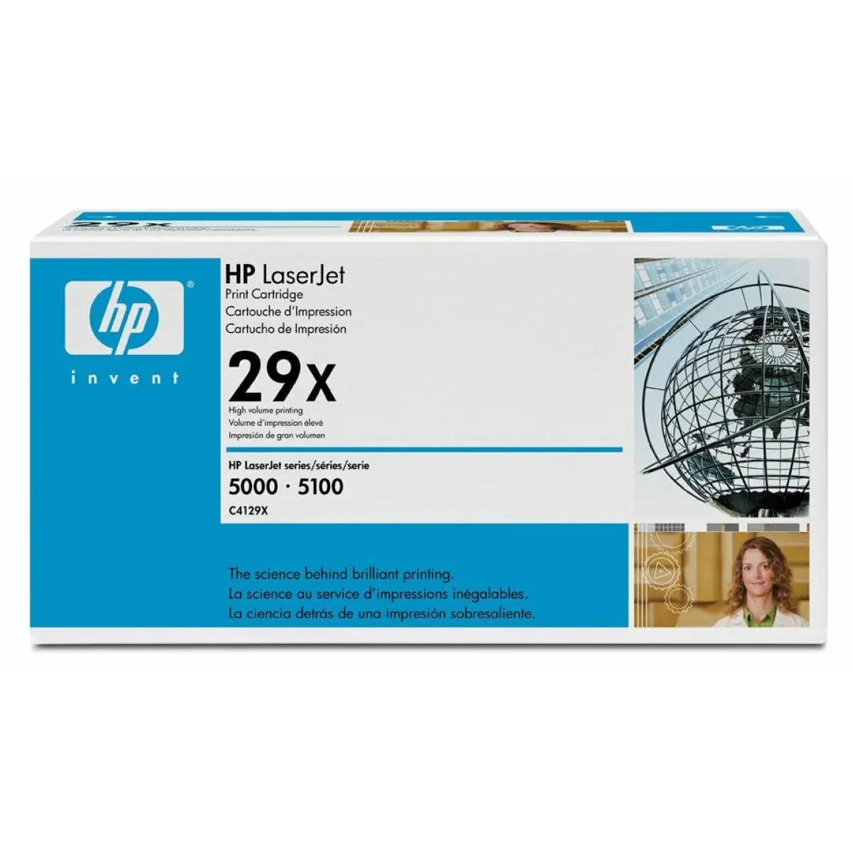 Get Quotations · HP 29X High Yield Black Original LaserJet Toner Cartridge  (C4129X)