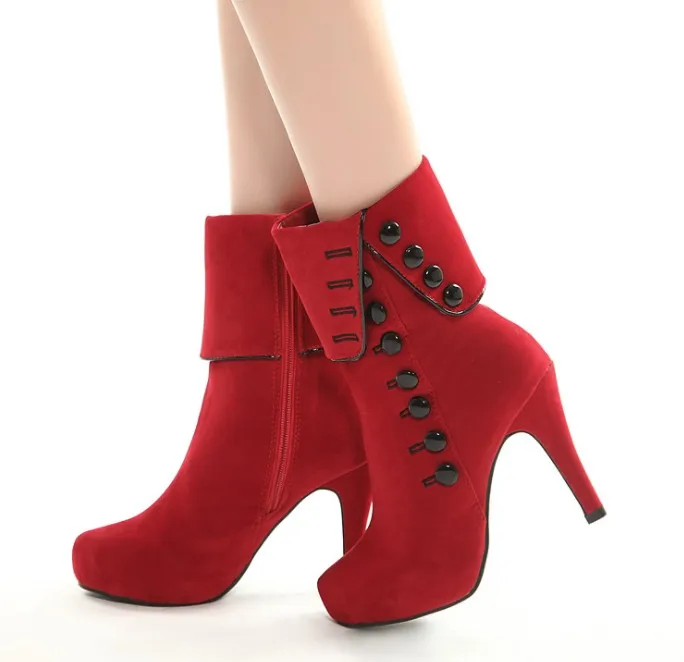 

up-0941r Ladies Footwear Wholesale Women High Heel Ankle Boots