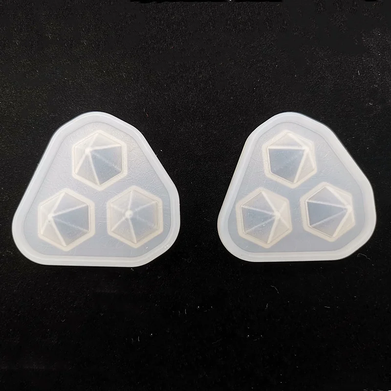 

Diy handmade epoxy resin silicon mould 3 cavity small diamond mould pendant mold for resin art, Transparent