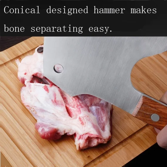 
6inch Heavy Duty Stainless Steel Boning Kitchen Knife Chopping Cleaver Butcher Knife 