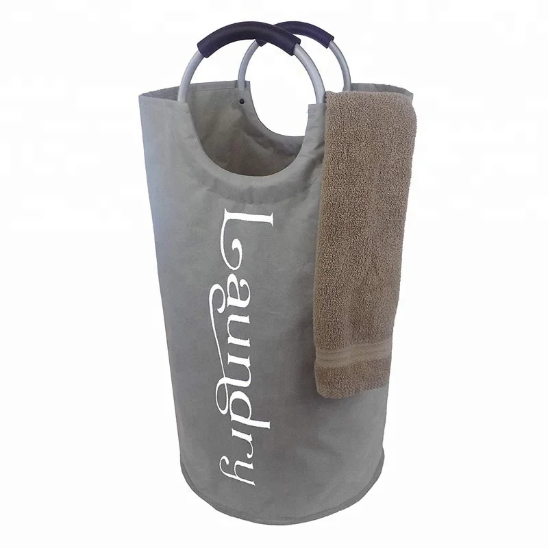 Durable Canvas Heavy Duty Collapsible Laundry Hamper Bag With Alloy Handles Buy Laundry Hamper