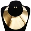 Multilayer necklace and Earring african Alloy Jewelry Big round collar necklace earring Jewelry set