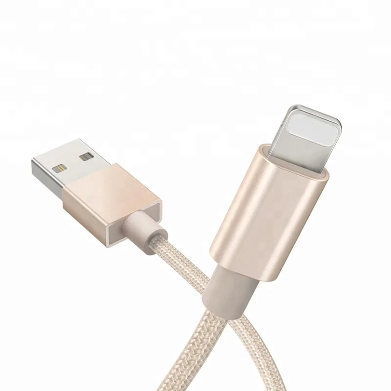 

Hot selling nylon MFi Certified Nylon for iPhone Charger, Black/white/gold/silver etc