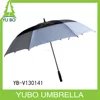 White and black double canopy auto open straight golf umbrella custom brand logo print