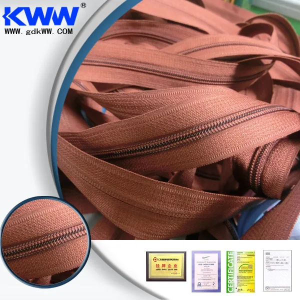 Coil Teeth Nylon Zipper 5 Roll Continous Nylon Zipper For Bag/garment