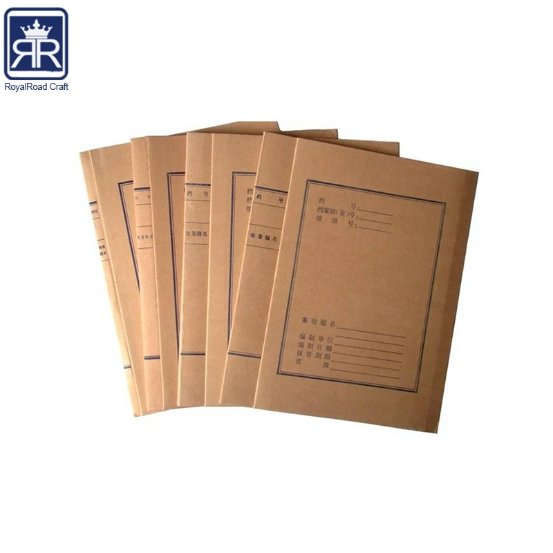 
logo printing handmade brown kraft Paper File Folder 