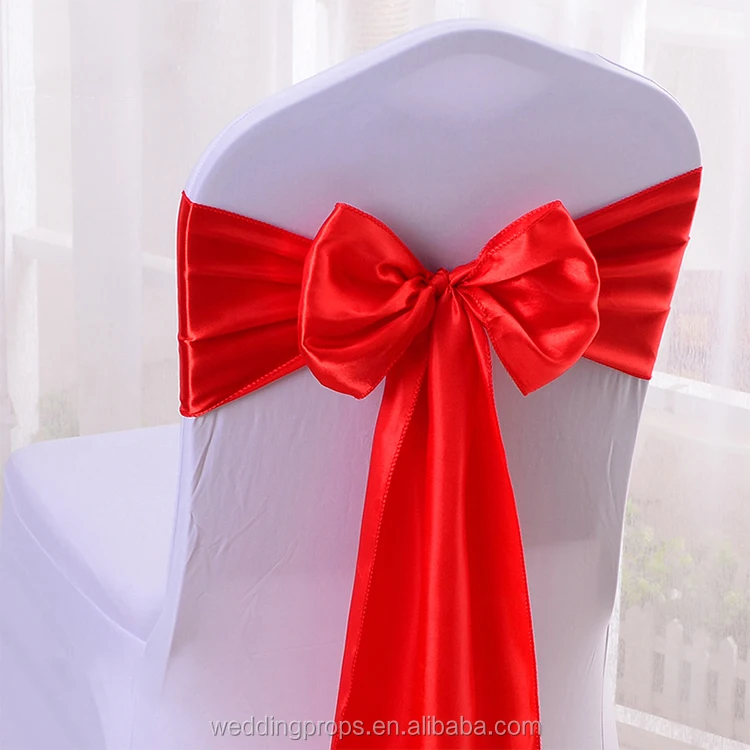Satin sash-red