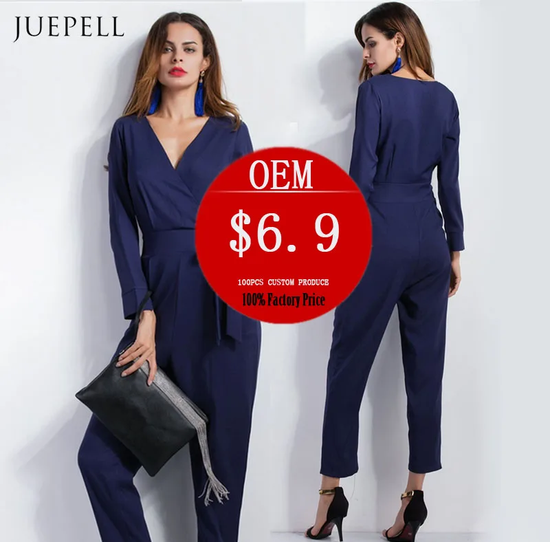 blue long sleeve playsuit