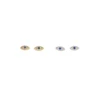 2018 minimal 925 sterling silver jewelry lucky eye shape pave cz small cute lovely delicate stud earring