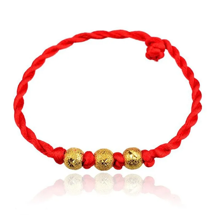 

Cheapest price factory wholesale gold and silver lucky red string rope bracelet, As picture