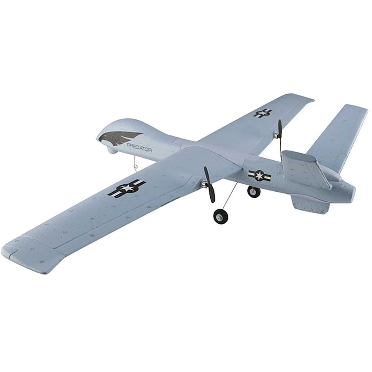 

HOSHI RC Airplane Plane Z51 Glider Remote Control 2.4G Flying Model with LED Hand Throwing Wingspan Foam Plane Toys Kids DIY KIT, Grey