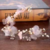 Leaves Wedding Hair Accessories Pearl Crystal Flower Bridal Hair Comb Wedding Hair Jewelry