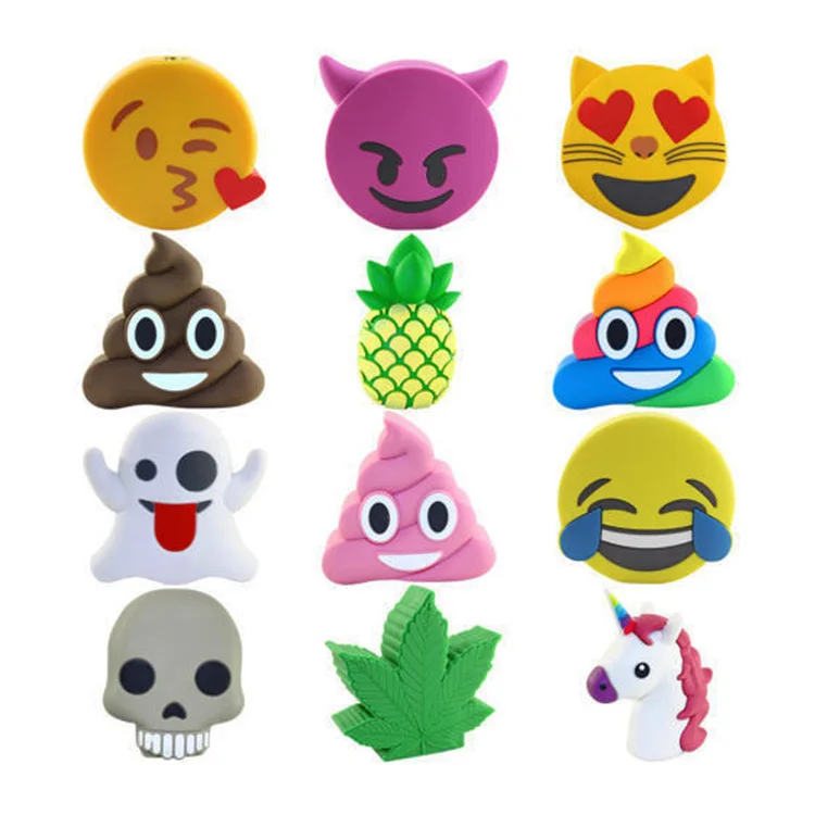 Portable OEM Phone Charger PVC Power Bank Cute Emoji Power Banks 2600mah - ANKUX.COM