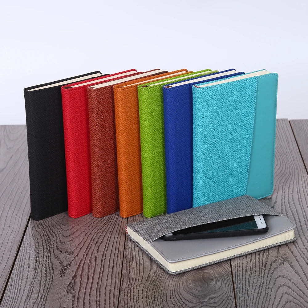 A5 Hard Cover Logo Customized Pocket Notepad Pu Leather Diary Notebook ...