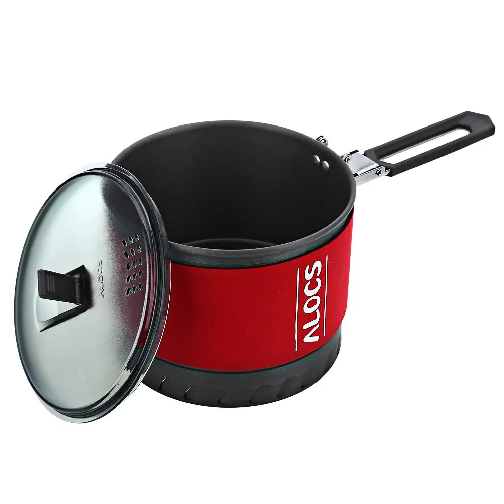 

Alocs  Fast Heating Pot Outdoor Portable Cookware Utensils Camping Pot With Bowl Cup