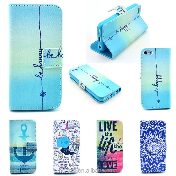 

Flip Wallet PU Leather Case For Samsung Galaxy S3 S4 S5 S6 S7 Edge note 8 Cover Painted Stand Phone Cases Capa