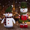 Life size H120cm Dynamic Christmas snowmans Toys decoration with play music
