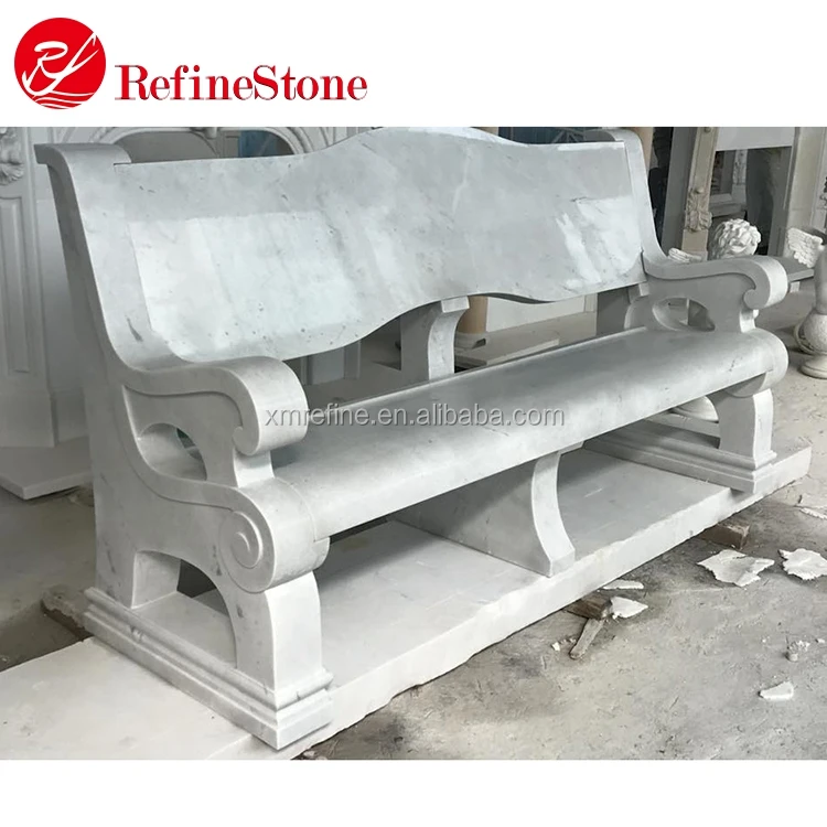 Marble Granite Curved Park Stone Bench With Back Buy Granite