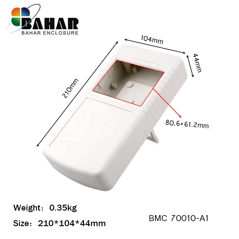 Plastic enclosure for handheld instrument box with ABS plastic material