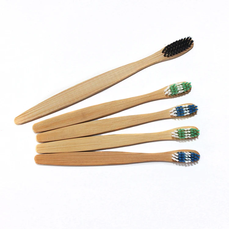 

Oral Fresh Toothbrush Microfiber Bristle Adult Bamboo Toothbrush, Natural bamboo color