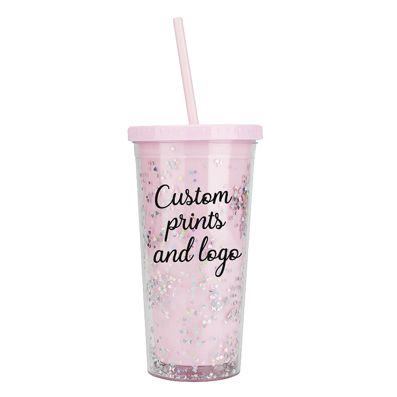 

Why US Luxury Brands Custom this Double Wall Glitter Tumbler with Straw, Customized color