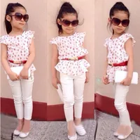 

New Custom Printed Casual Style Children Clothing Set Kid Girls Pant Set