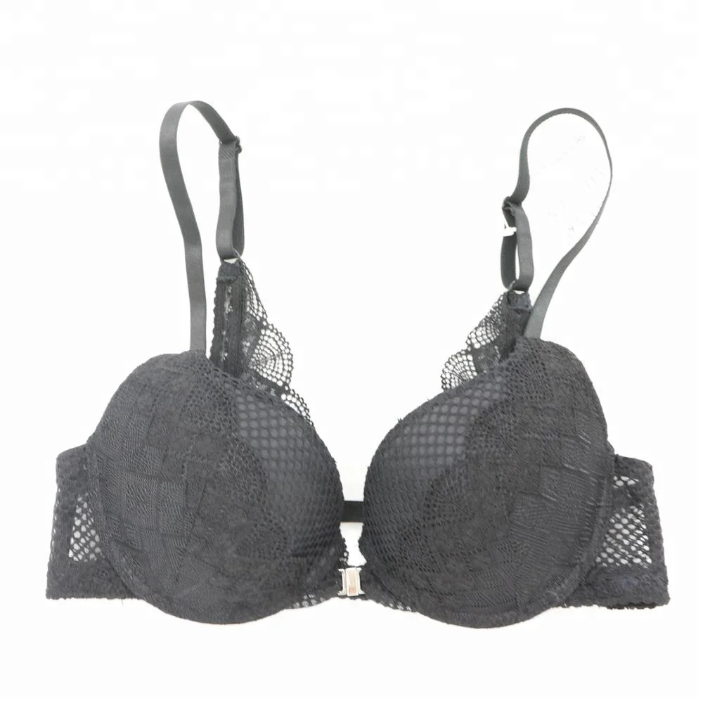 

Hot Sexy Fancy Design Front Closure Ladies Lace Bra, Red;orange;navy;fushia