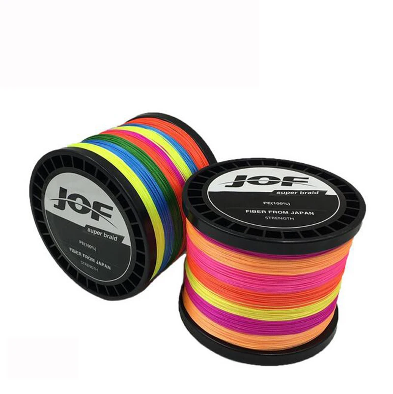 Amazon 8 Weaves Super Strong Colorful 500m PE Fishing Line JOF BRAIDED FISHING LINE