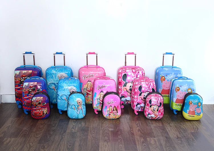 Factory Direct Sale Cheap Children Kids 3 Piece Trolley 4 Wheels Abs Pc