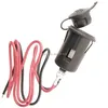 Socket power outlet with cable ties and a hole
