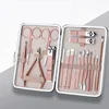 MGJ18 18pcs professional nail clipper nipper travel pedicure manicure tool set with case nail art trimming tool
